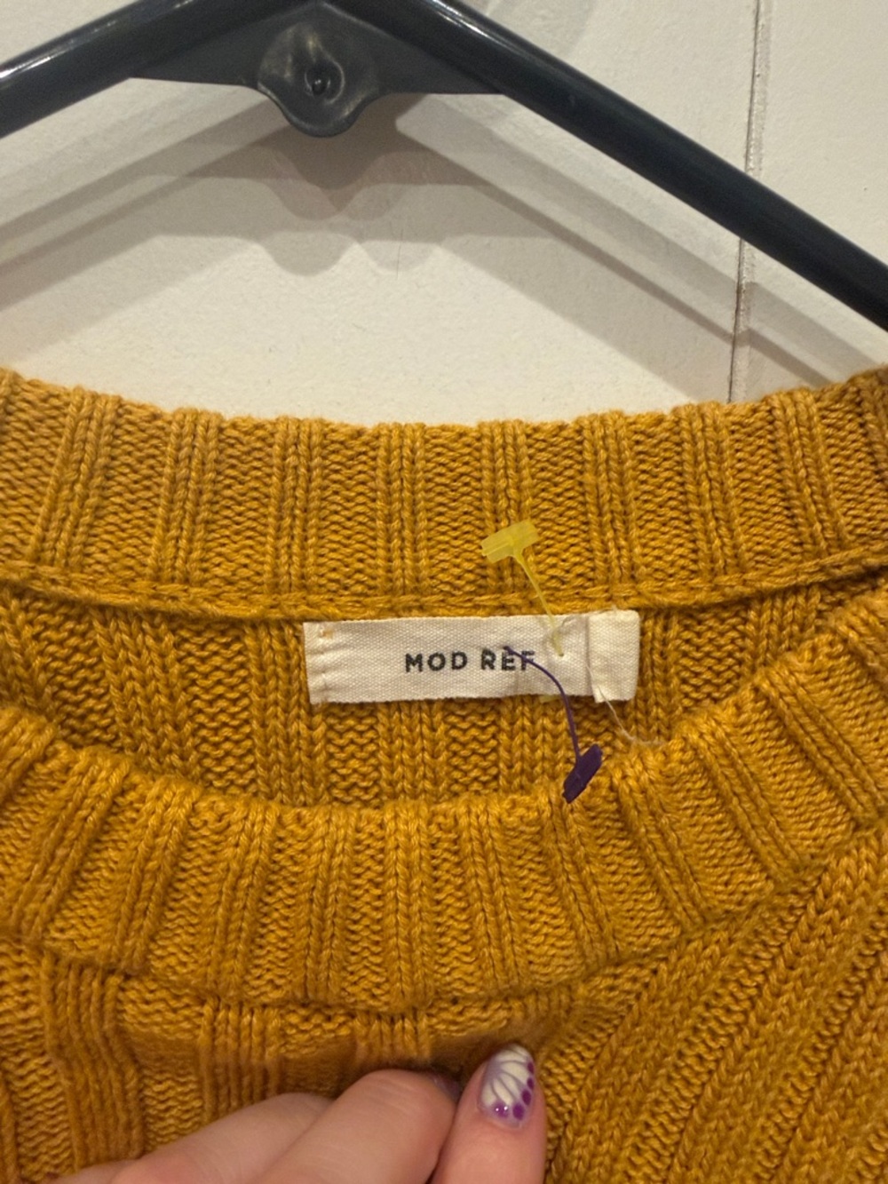 Mod Ref Ribbed Crewneck Sweater - Mustard - Picture 3 of 3